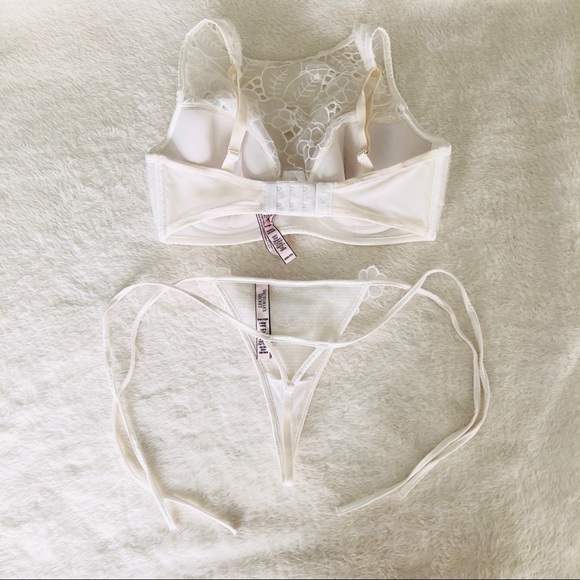 Victoria secret bra and panty set sequined 32DD XS - Picture 2 of 9